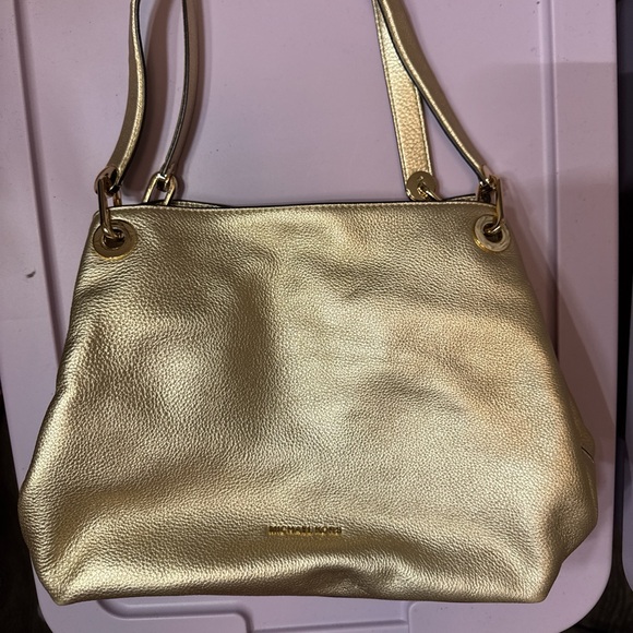 Michael Kors Handbags - Michael Kors Gold Shoulder Bag with Metallic Finish